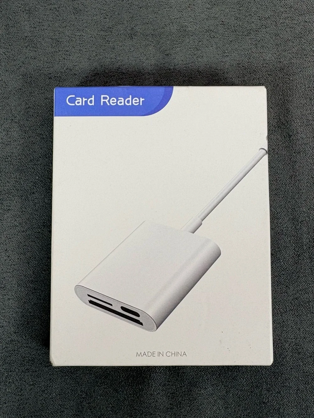 White Universal Card Reader with USB Cable - Multi-Slot SD & microSD Adapter